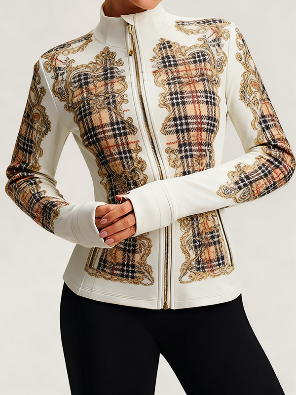 Women's Long Sleeve Seamless Yoga Jacket - Breathable Quick Dry Running Workout Top