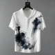 Summer Men's Short Sleeve V-Neck Polo Collar T-Shirt - Lapel Casual Top